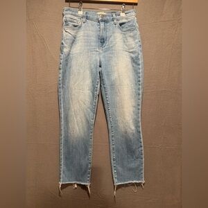 L'AGENCE Light Blue Straight Leg Jeans - High Rise
